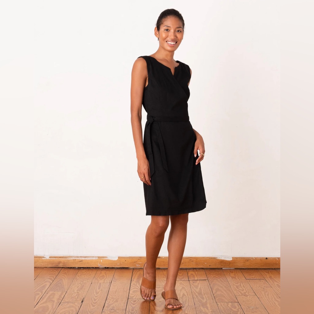 Aday Black Wind Down Wrap Dress